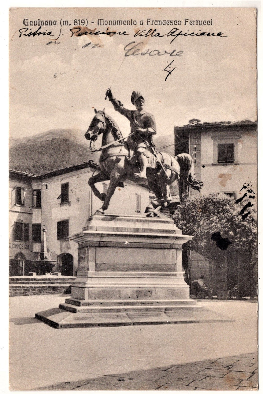 Cartolina Pistoia Gavinana monumento a F.Ferrucci | Collezionissimo