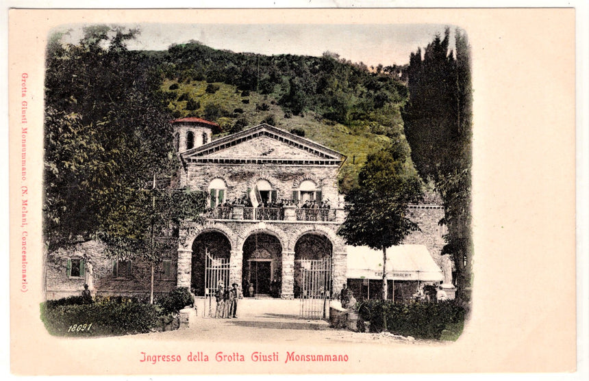 Cartolina Pistoia Monsummano ingresso alla Grotta Giusti | Collezionissimo