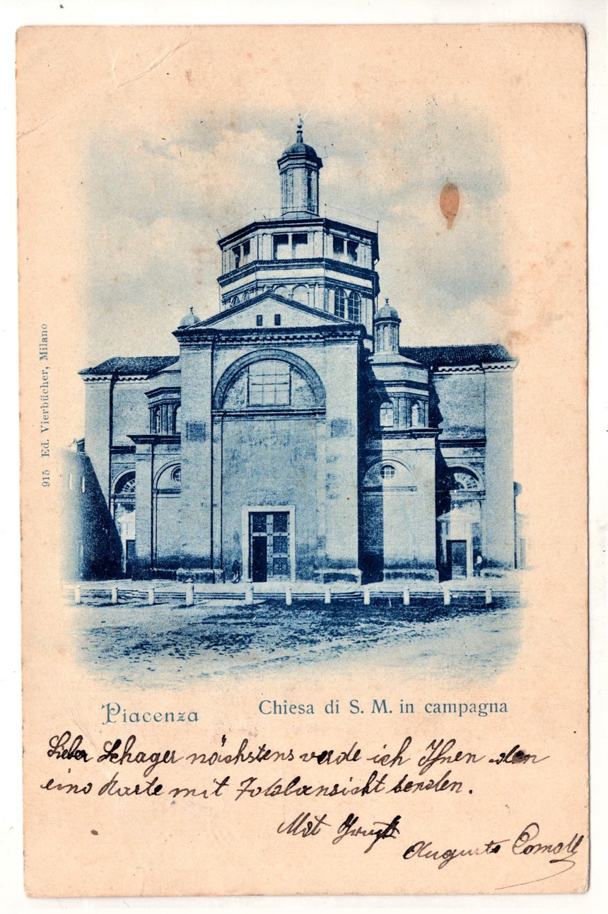 Cartolina Piacenza Chiesa di S.M. in Campagna | Collezionissimo