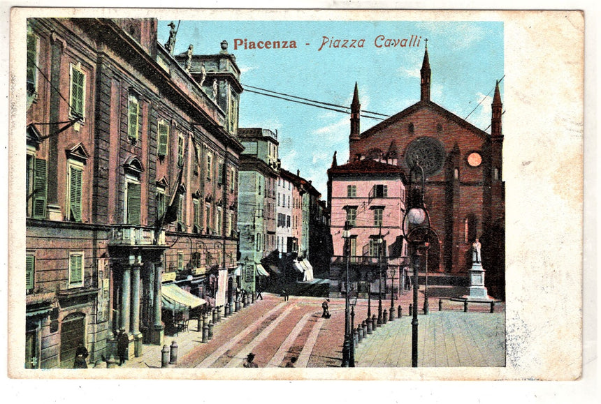 Cartolina Piacenza Piazza Cavalli | Collezionissimo