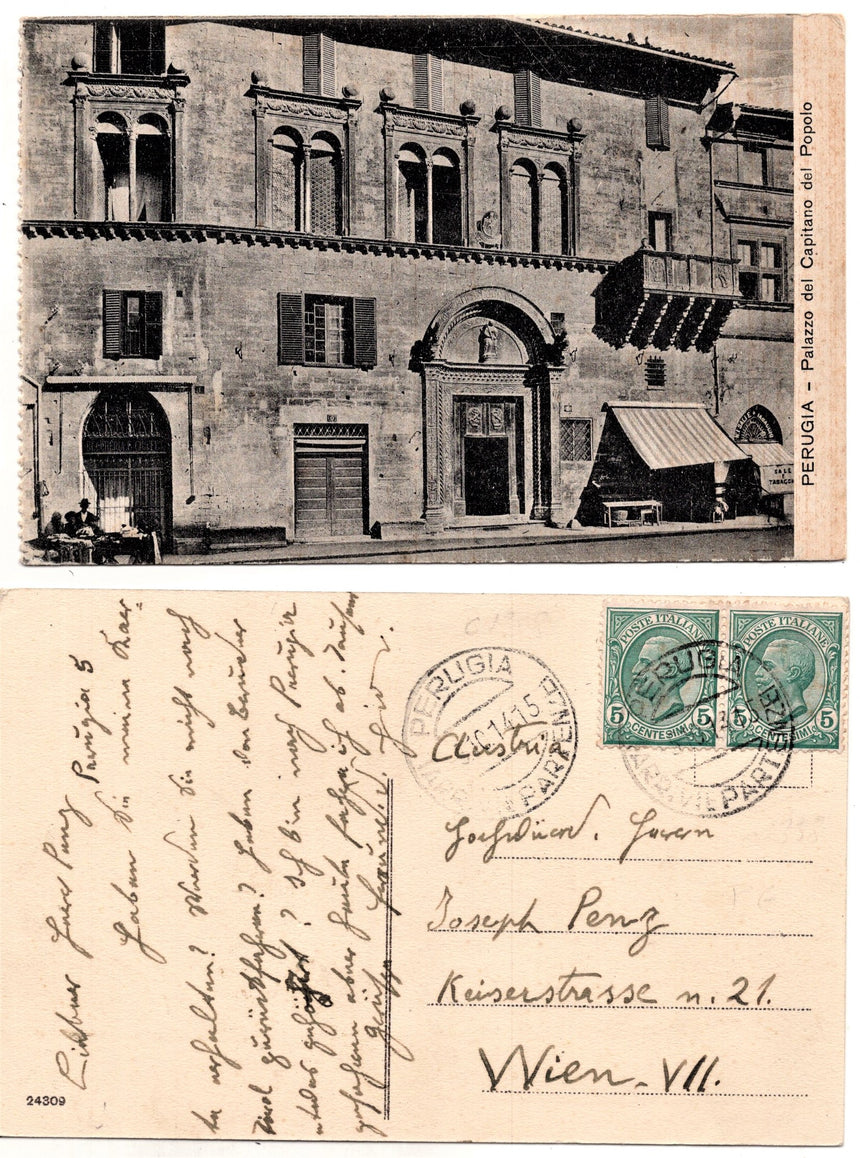 Cartolina Perugia Palazzo del Capitano del popolo | Collezionissimo