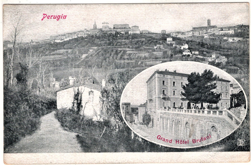 Cartolina Perugia Gran hotel Brufani | Collezionissimo