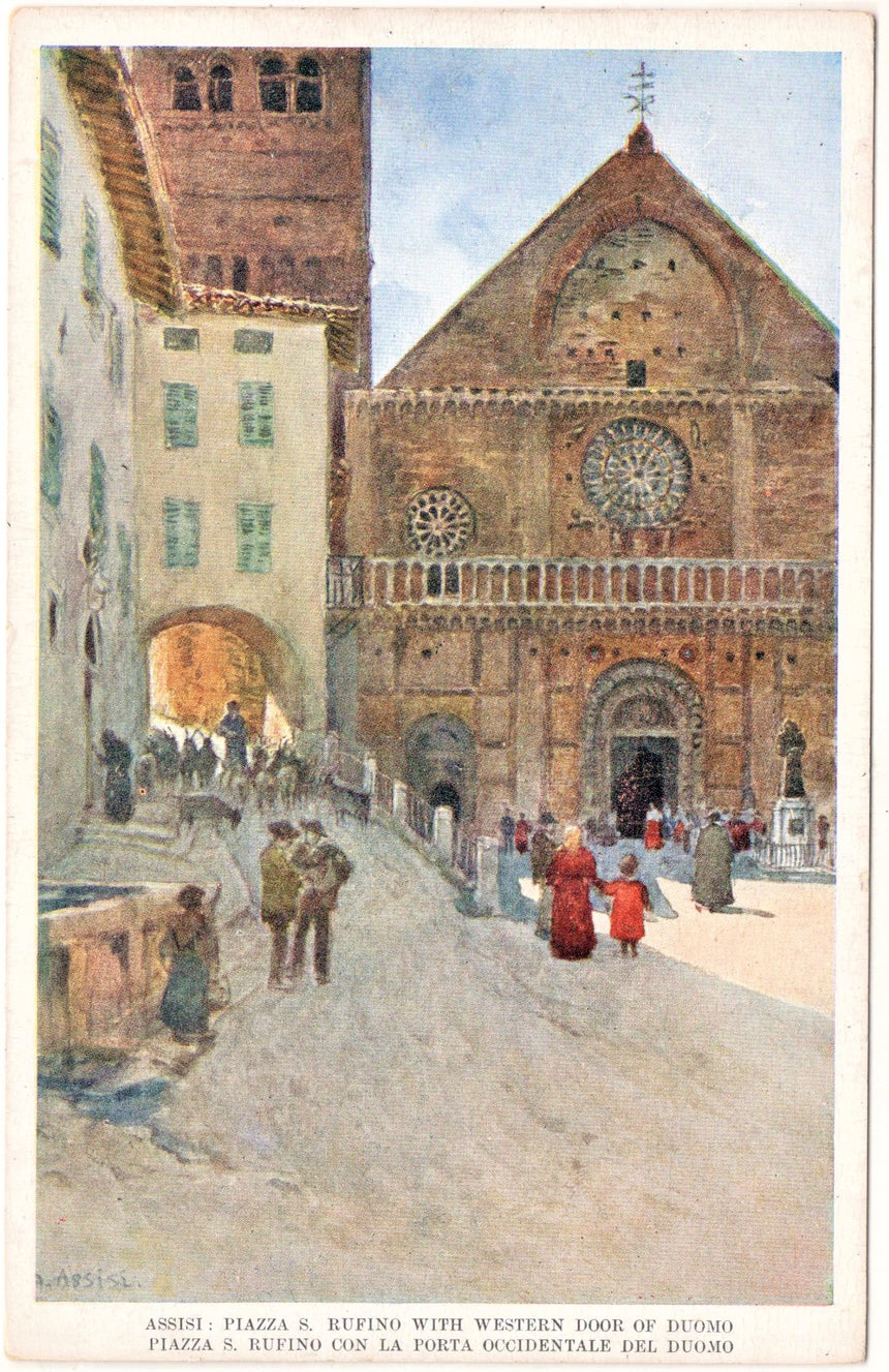 Cartolina Perugia Assisi Piazza San Ruffino | Collezionissimo