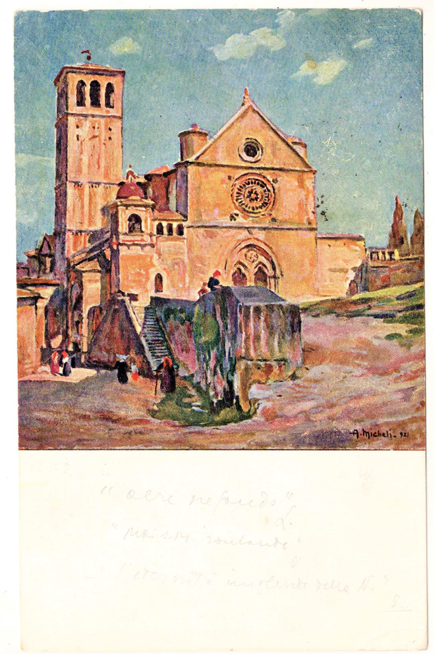 Cartolina Perugia Assisi Basilica S.Francesco in piazza Superiore | Collezionissimo