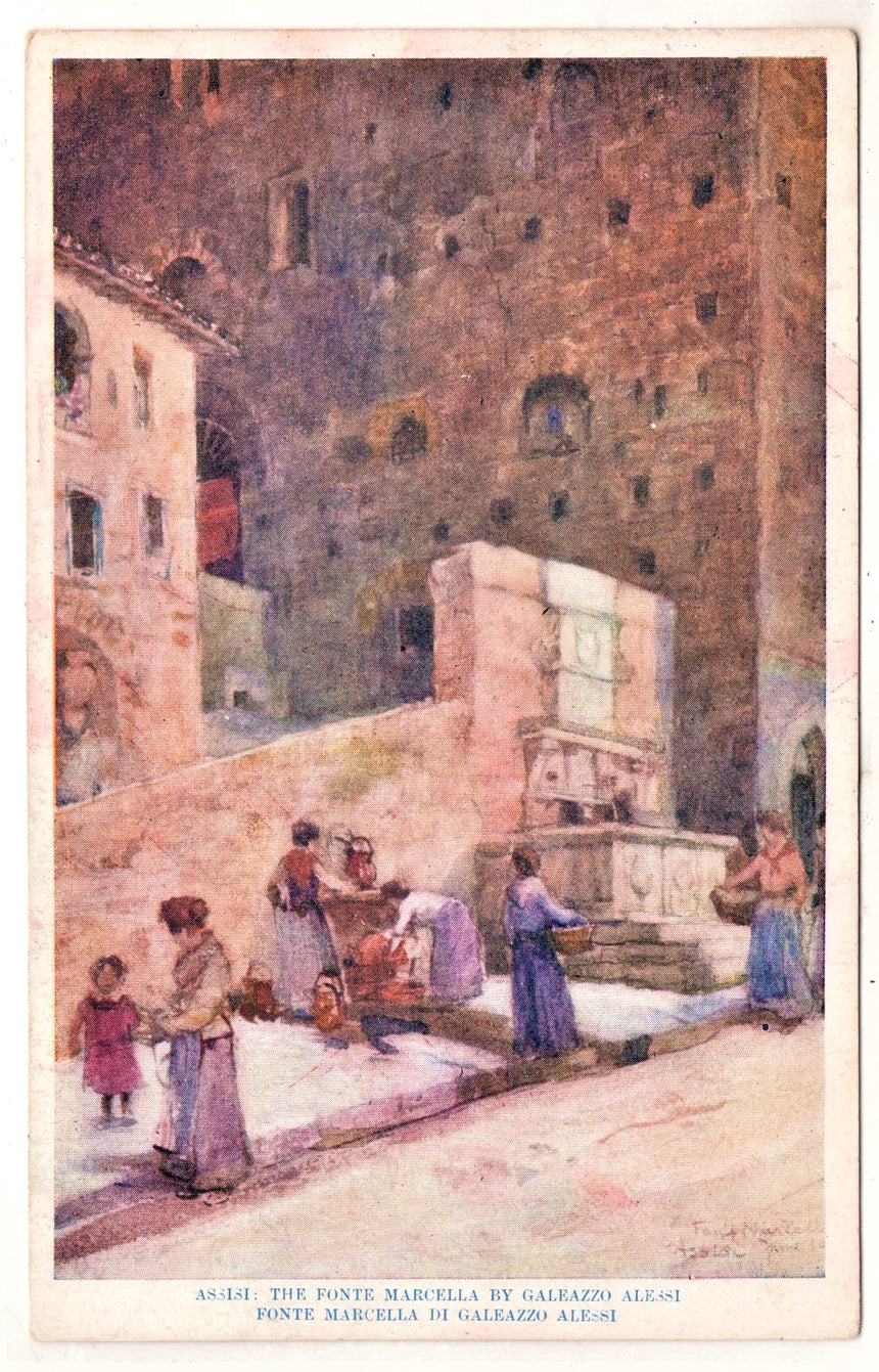 Cartolina Perugia Assisi Fonte Marcella di Galeazzo Alessi | Collezionissimo