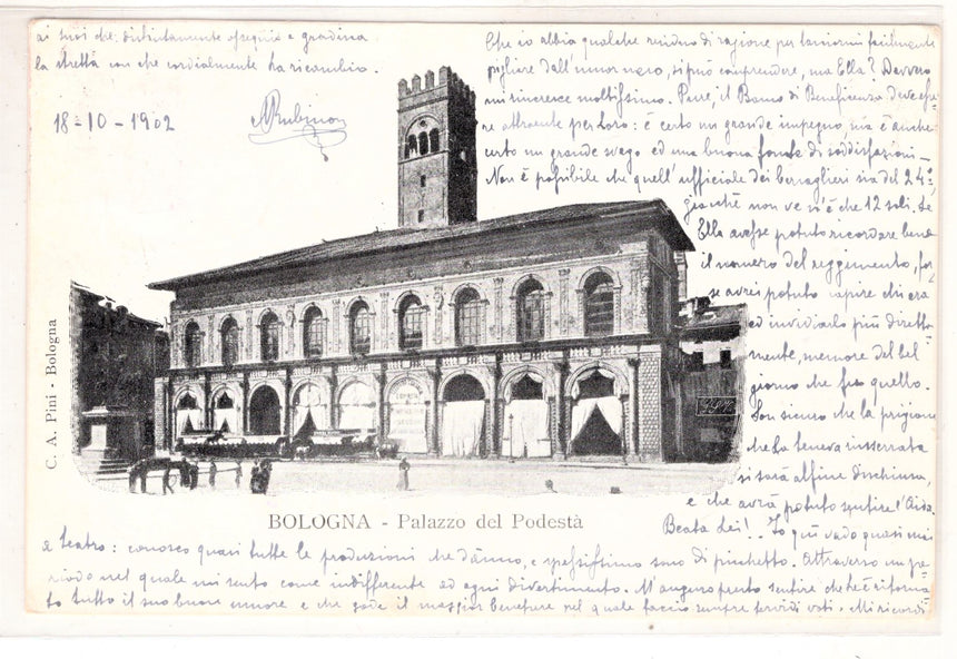 Cartolina Bologna Palazzo Podestà | Collezionissimo