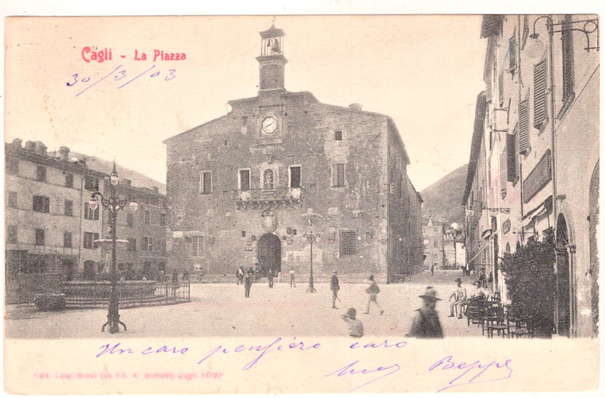 Cartolina Pesaro Urbino Cagli la piazza | Collezionissimo