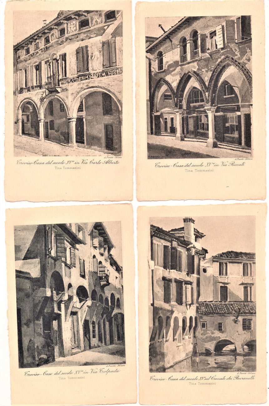 Cartolina Treviso disegni di Tina Tommasini | Collezionissimo