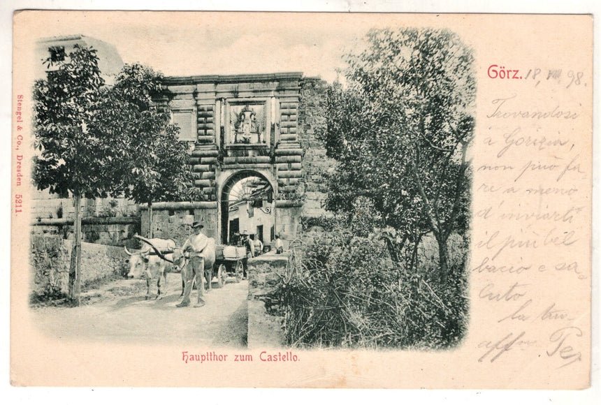 Cartolina Gorizia Grado Hauptthor zum Castello | Collezionissimo