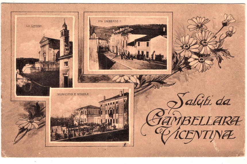 Cartolina Vicenza Saluti da Gambellara Vicentina | Collezionissimo