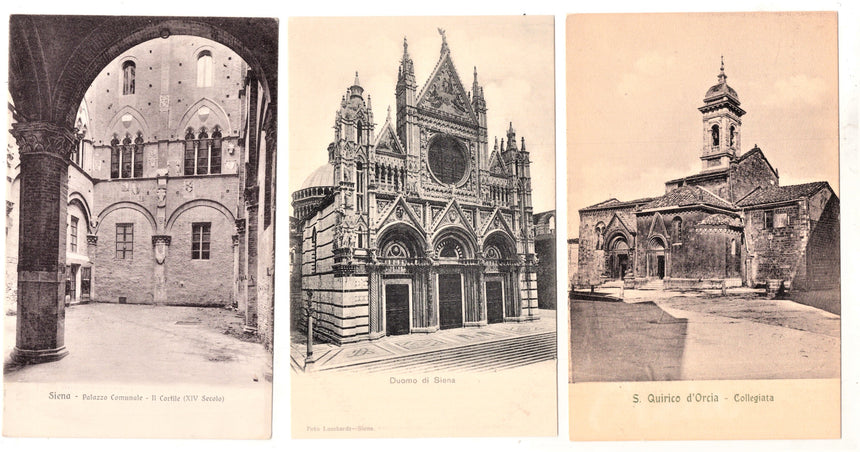 Cartolina Siena Duomo palazzo Comunale San Quirico D Orcia Collegiata | Collezionissimo