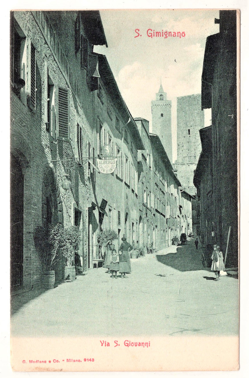 Cartolina Siena San Gimignano via S.Giovanni | Collezionissimo