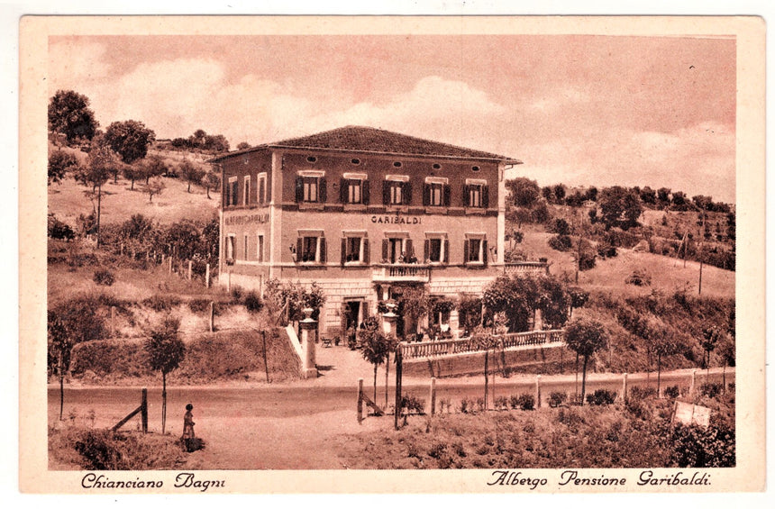 Cartolina Siena Chianciano albergo Garibaldi | Collezionissimo