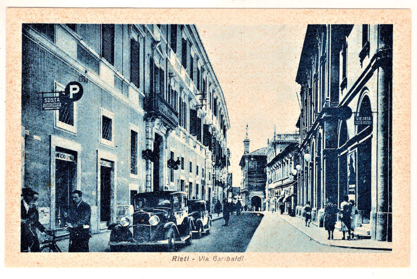 Cartolina Rieti via Garibaldi | Collezionissimo