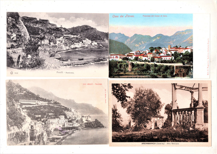 Cartolina Salerno villa Gervasio Cava Tirreni panorama Amalfi panorama | Collezionissimo