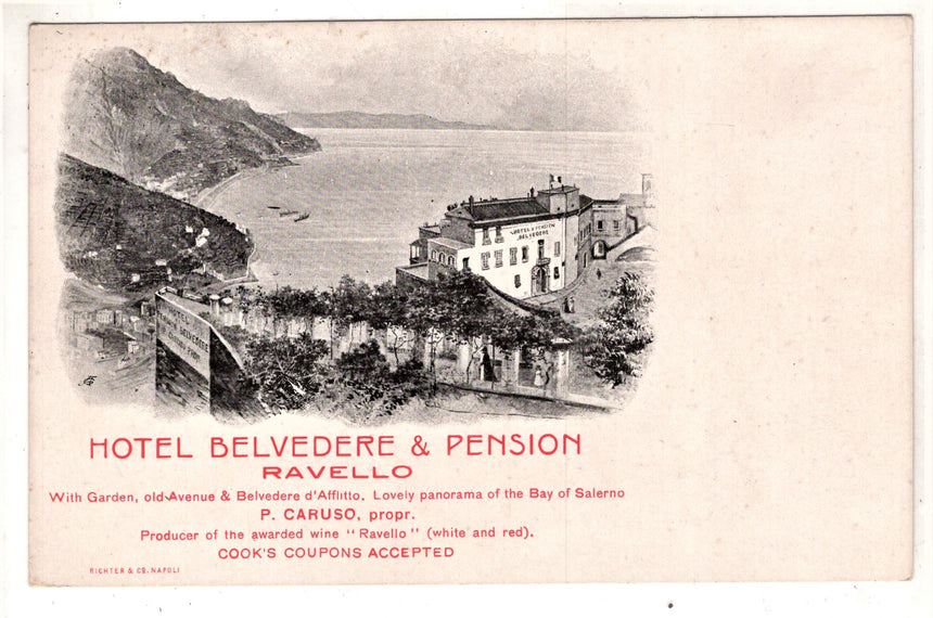 Cartolina Salerno Ravello hotel Belvedere | Collezionissimo