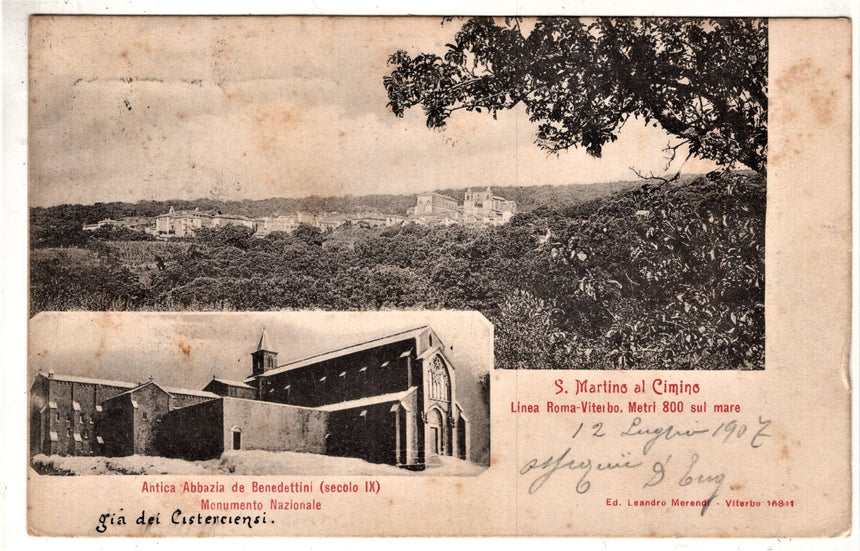 Cartolina Viterbo San Martino al Cimino antica Abbazia dei Benedettini | Collezionissimo