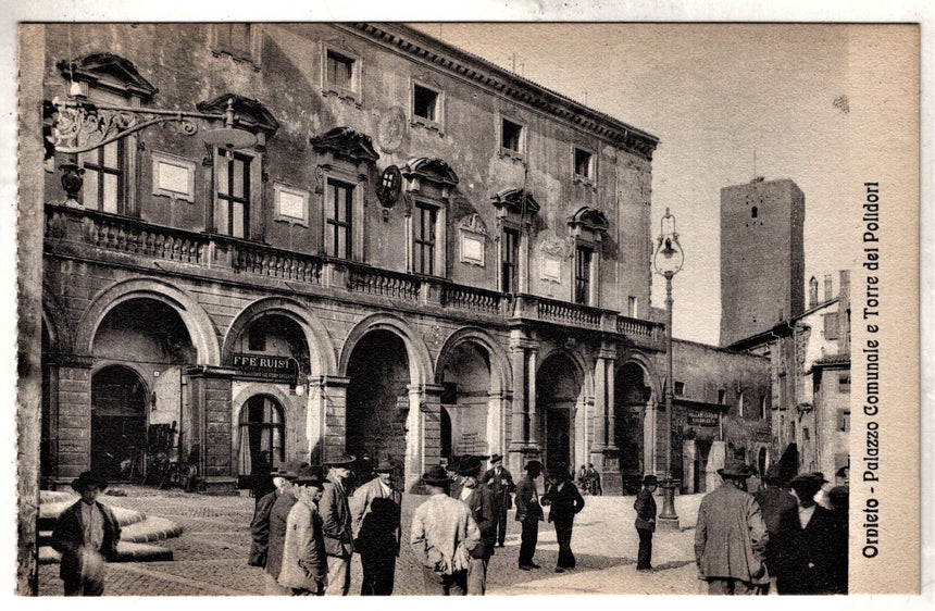 Cartolina Terni Orvieto Palazzo Comunale e torre Polidori | Collezionissimo