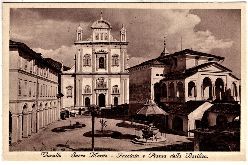 Cartolina Vercelli Varallo Sacro Monte piazza Basilica | Collezionissimo