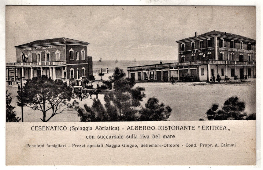 Cartolina Rimini Cesenatico albergo Eritrea | Collezionissimo