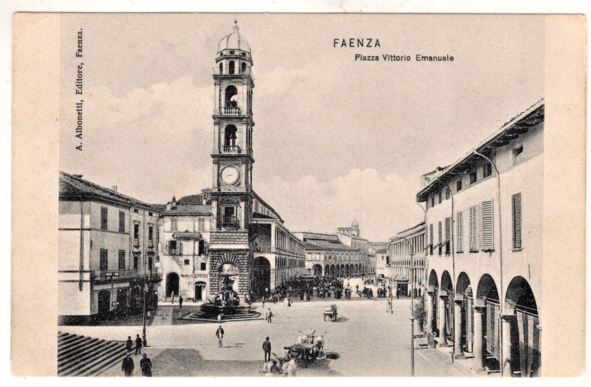 Cartolina Ravenna Faenza piazza V. Emanuele | Collezionissimo