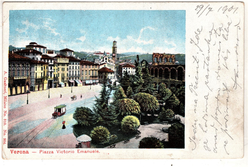 Cartolina Verona Piazza V.Emanuele | Collezionissimo