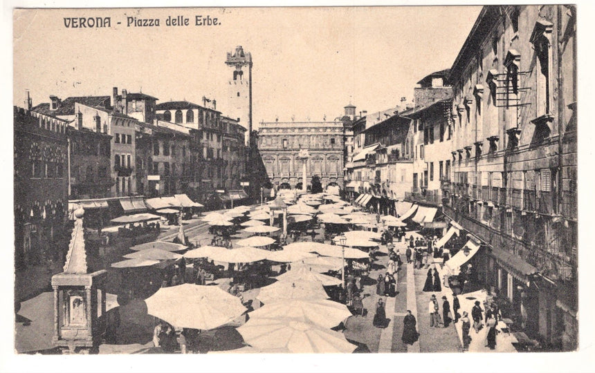 Cartolina Verona Piazza Erbe | Collezionissimo