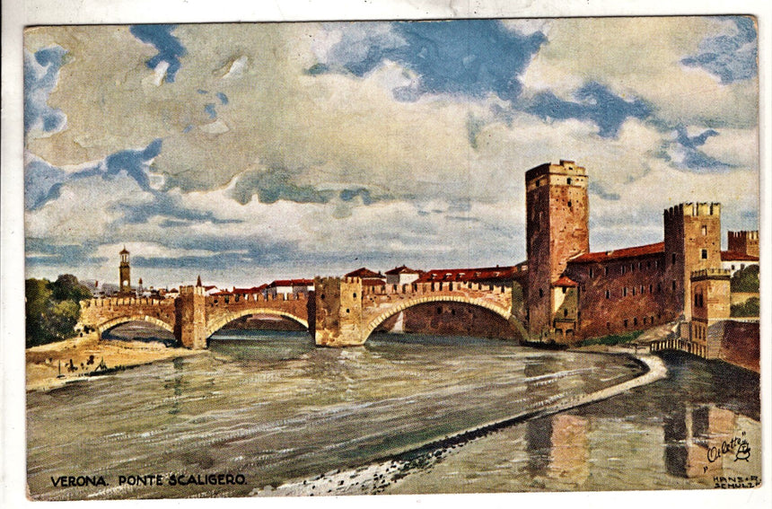 Cartolina Verona ponte Scaligero | Collezionissimo