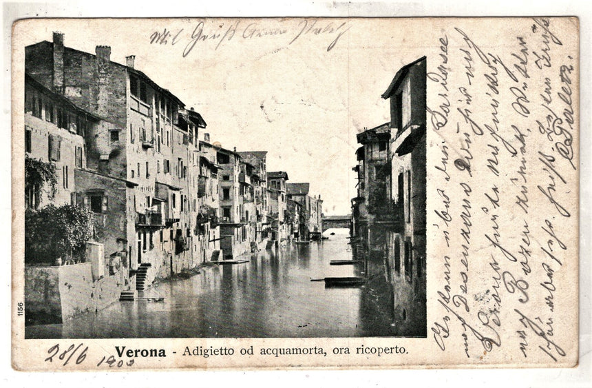 Cartolina Verona Adigietto od acquamorta | Collezionissimo