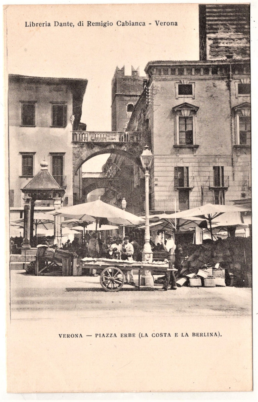 Cartolina Verona piazza erbe | Collezionissimo