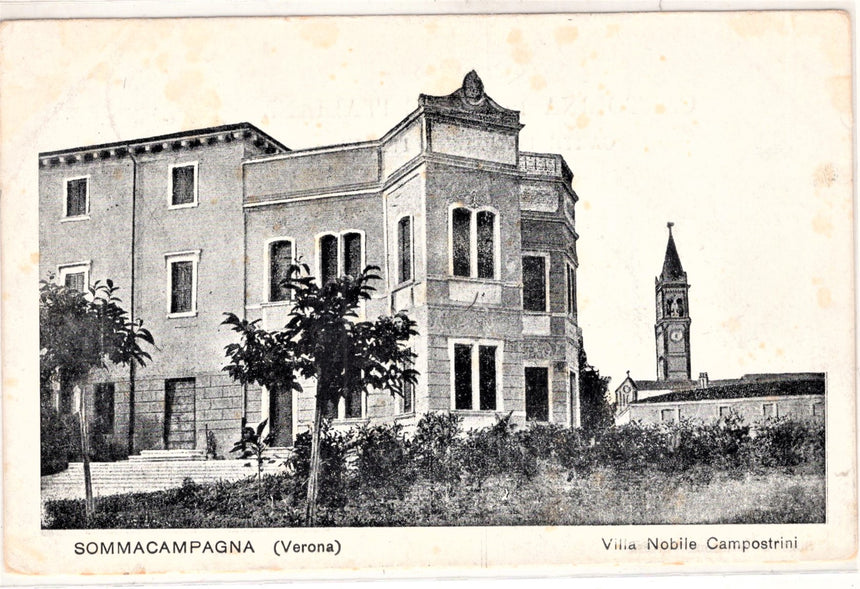 Cartolina Verona Sommacampagna villa Campostrini | Collezionissimo