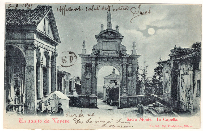 Cartolina Varese Sacro Monte la Cappella staccata da album | Collezionissimo