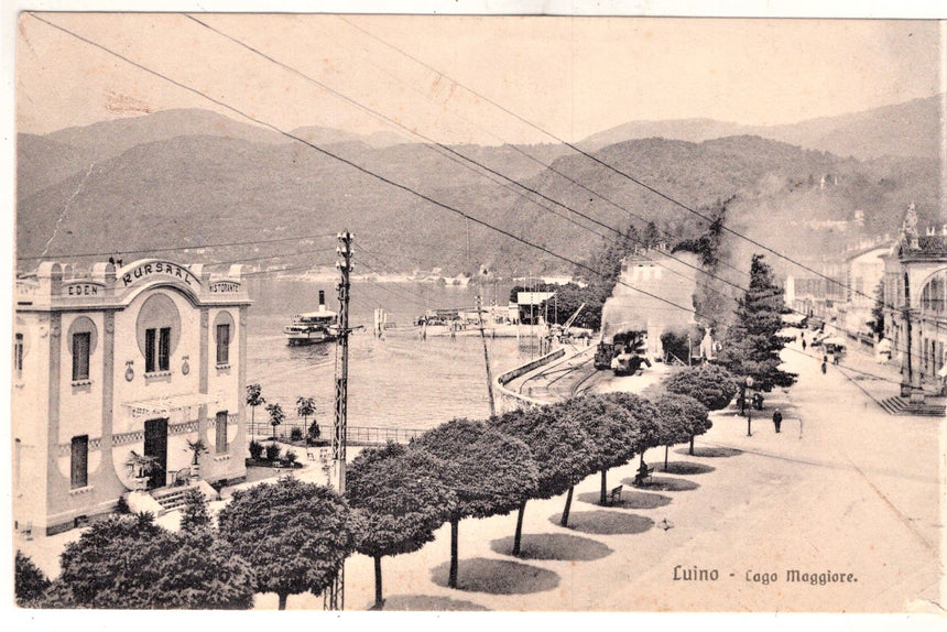 Cartolina Varese Luino ristorante Kursaal piega centrale visibile solo dal retro | Collezionissimo