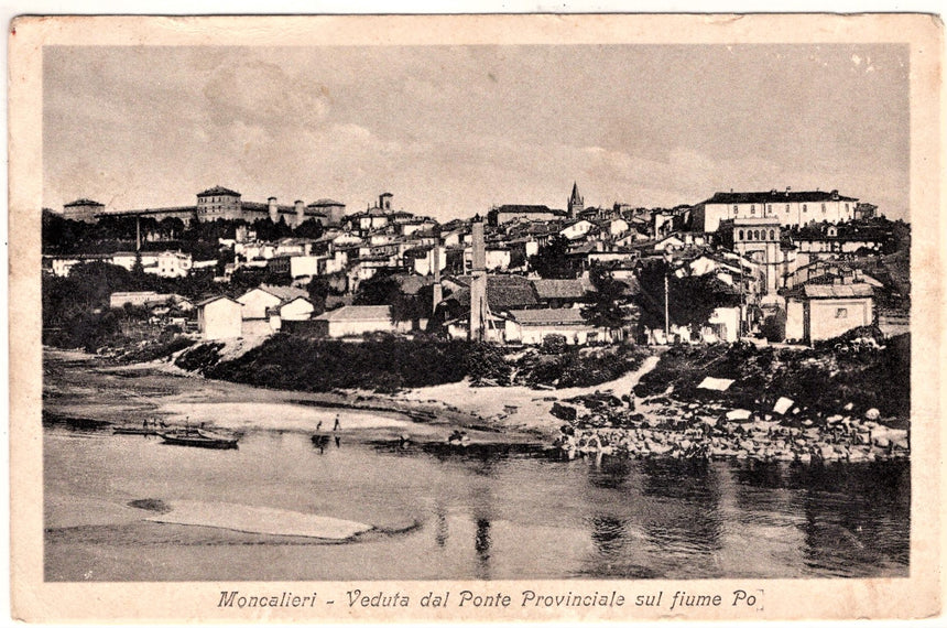 Cartolina Torino Moncalieri veduta dal ponte sul Po | Collezionissimo