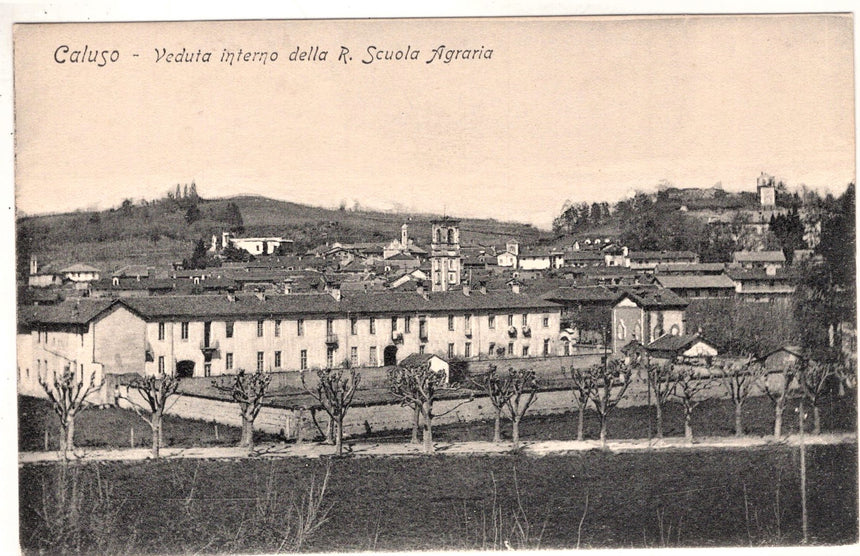 Cartolina Torino Caluso veduta interno R.scuola agraria | Collezionissimo