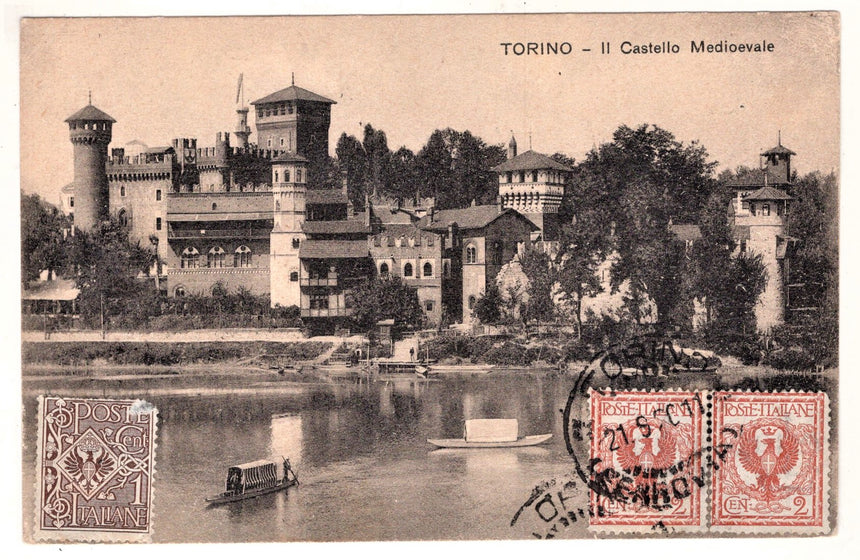 Cartolina Torino Castello medioevale | Collezionissimo