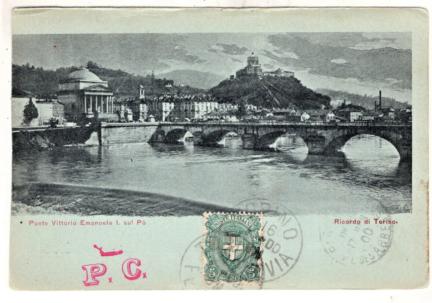 Cartolina Torino Ponte V.Emanuele I sul Po | Collezionissimo