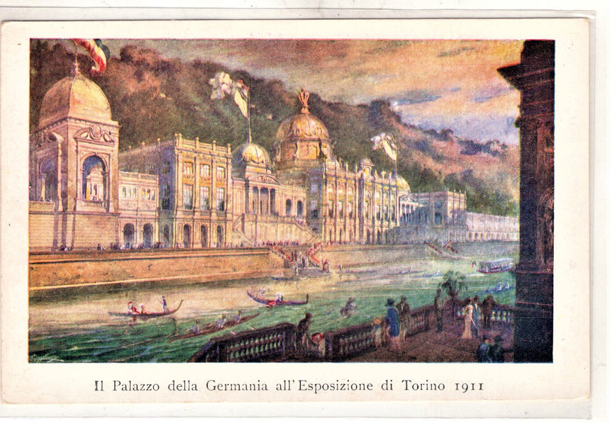 Cartolina Torino Esposizione 1911 palazzo Germania | Collezionissimo