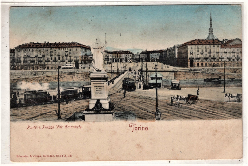 Cartolina Torino ponte e piazza V.Emanuele | Collezionissimo