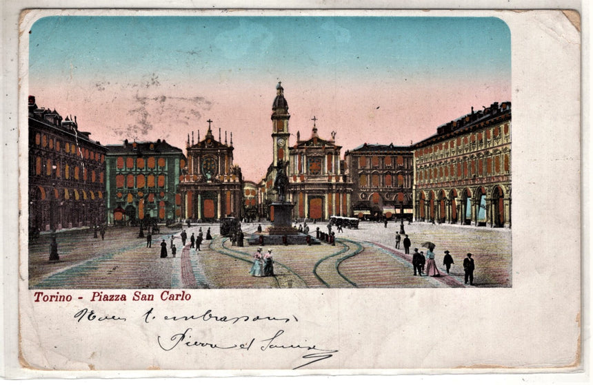 Cartolina Torino Piazza San Carlo | Collezionissimo