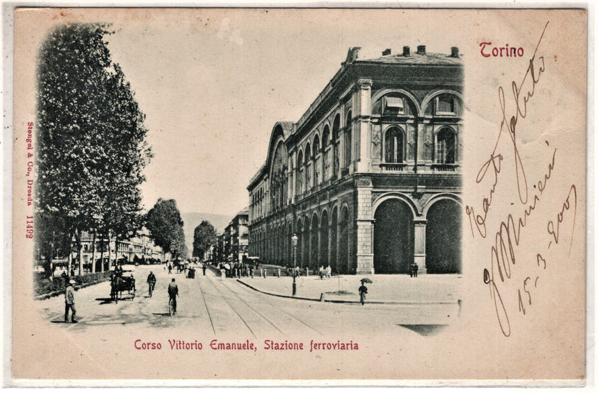 Cartolina Torino Corso V.Emanuele Stazione | Collezionissimo