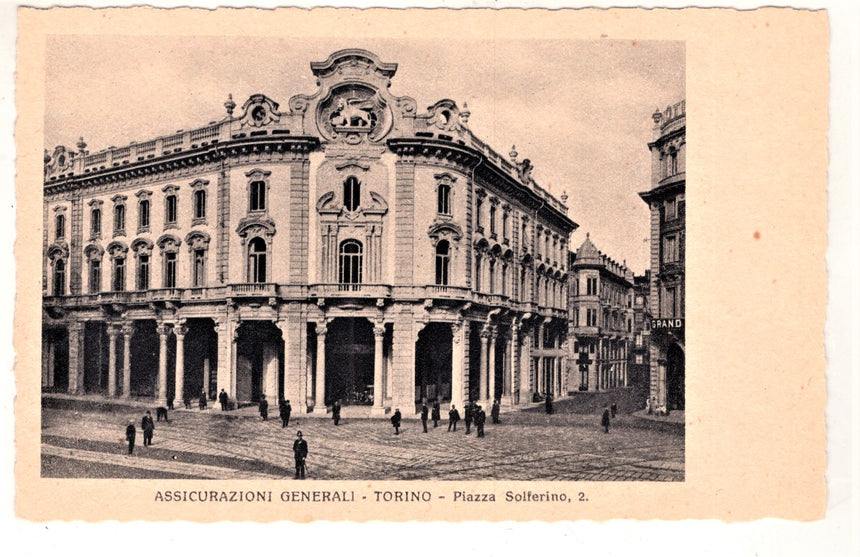 Cartolina Torino Assicurazioni Generali piazza Solferino | Collezionissimo