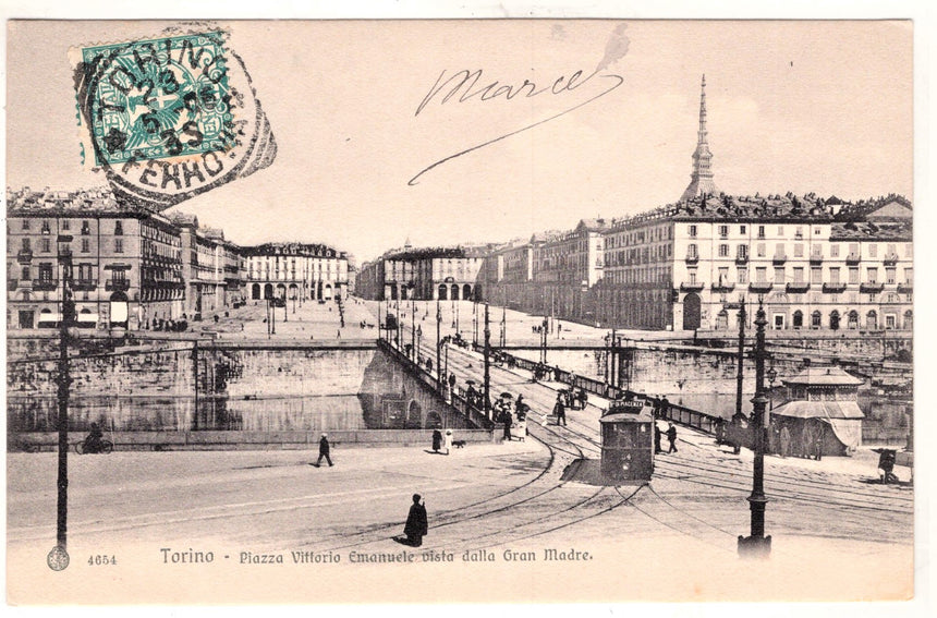 Cartolina Torino piazza V.Emanuele | Collezionissimo